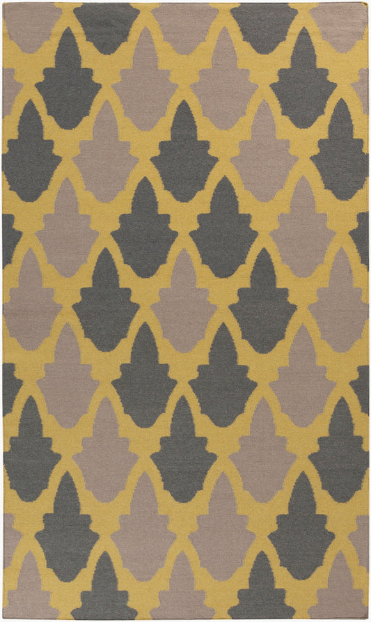 Alfombra decorativa de lana hecha a mano Frontier FT-462 de 3' x 5'