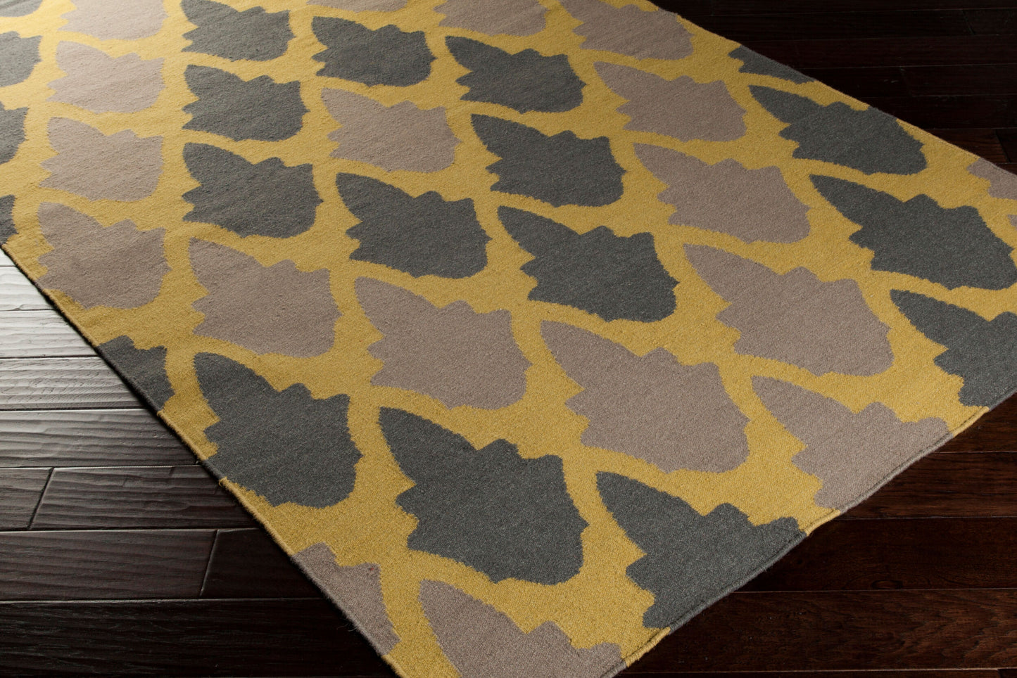 Alfombra decorativa de lana hecha a mano Frontier FT-462 de 3' x 5'