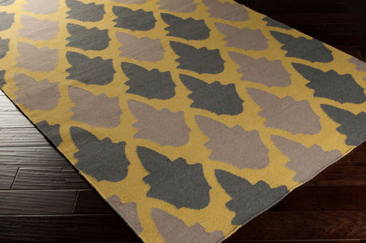Alfombra decorativa de lana hecha a mano Frontier FT-462 de 3' x 5'