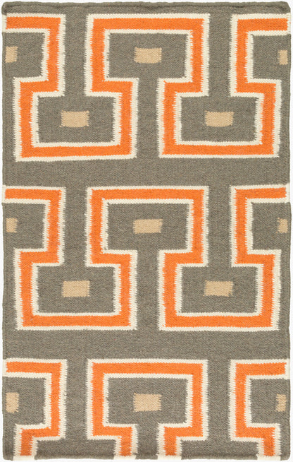 Alfombra decorativa de lana hecha a mano Frontier FT-471 de 2' x 3'