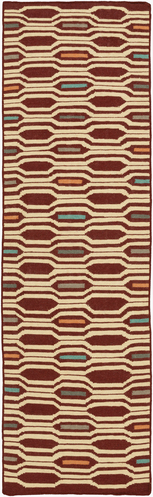 Alfombra de lana hecha a mano Frontier FT-505 de 2,4 m