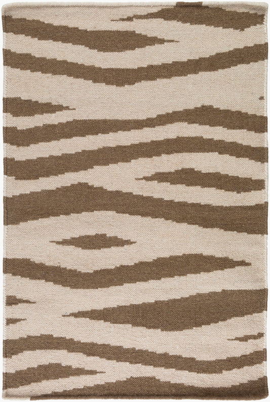 Alfombra decorativa de lana hecha a mano Frontier FT-575 de 3' x 5'