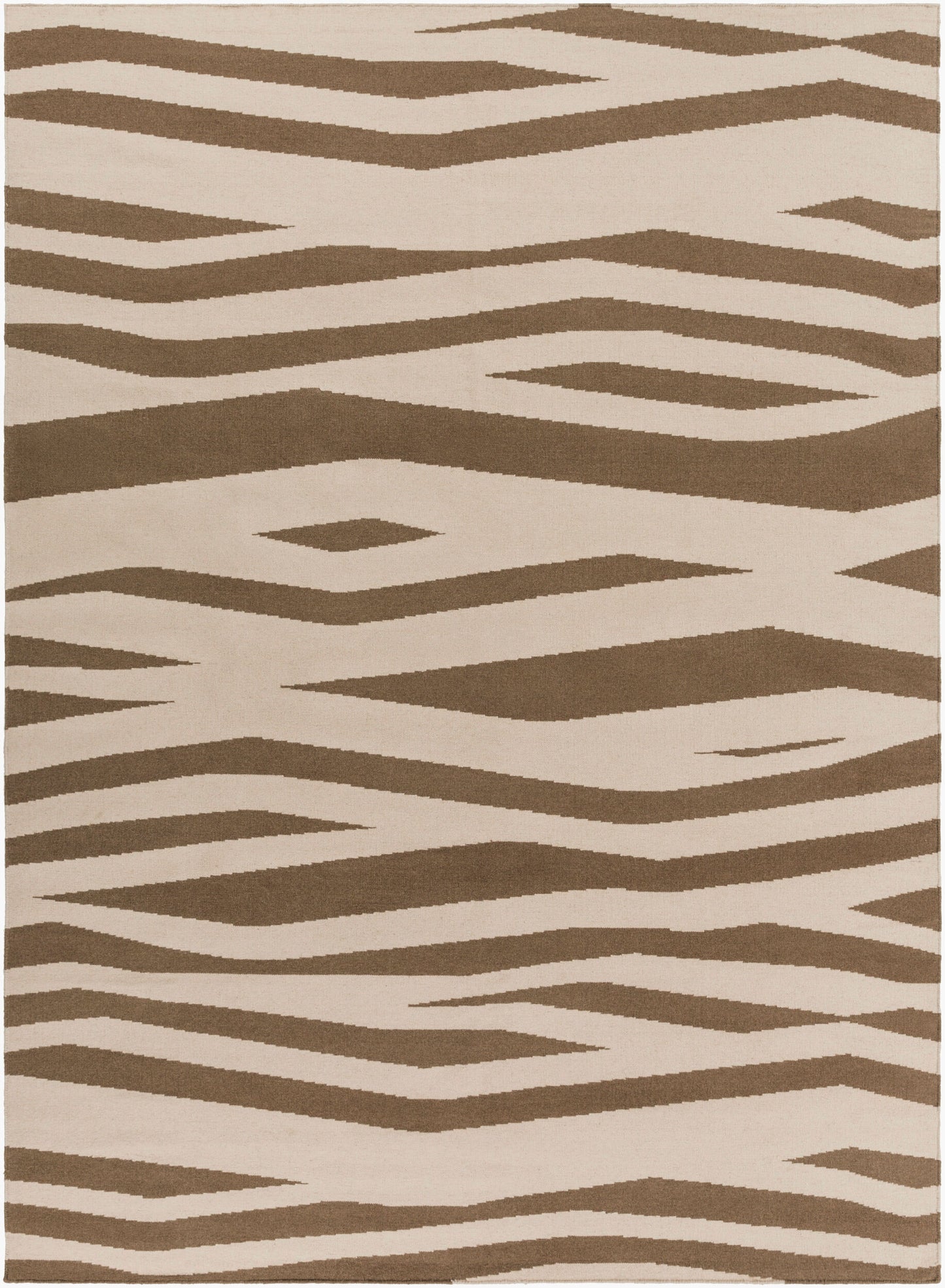 Alfombra de lana hecha a mano Frontier FT-575 de 8' x 11'