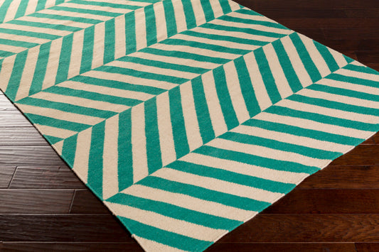 Alfombra de lana hecha a mano Frontier FT-576 de 8' x 11'