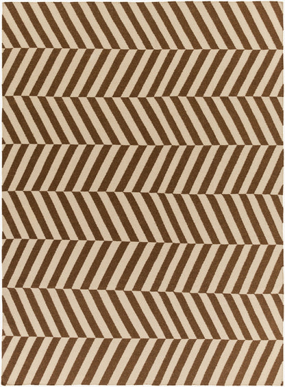 Alfombra de lana hecha a mano Frontier FT-577 de 8' x 11'