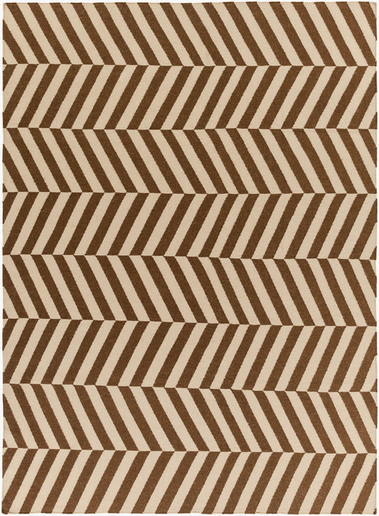 Alfombra de lana hecha a mano Frontier FT-577 de 8' x 11'