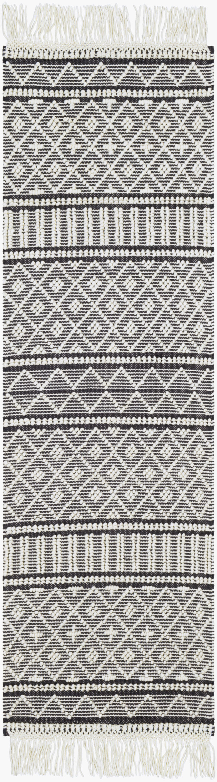 Farmhouse Tassels FTS-2300 8ft Runner Handmade Runner Rug