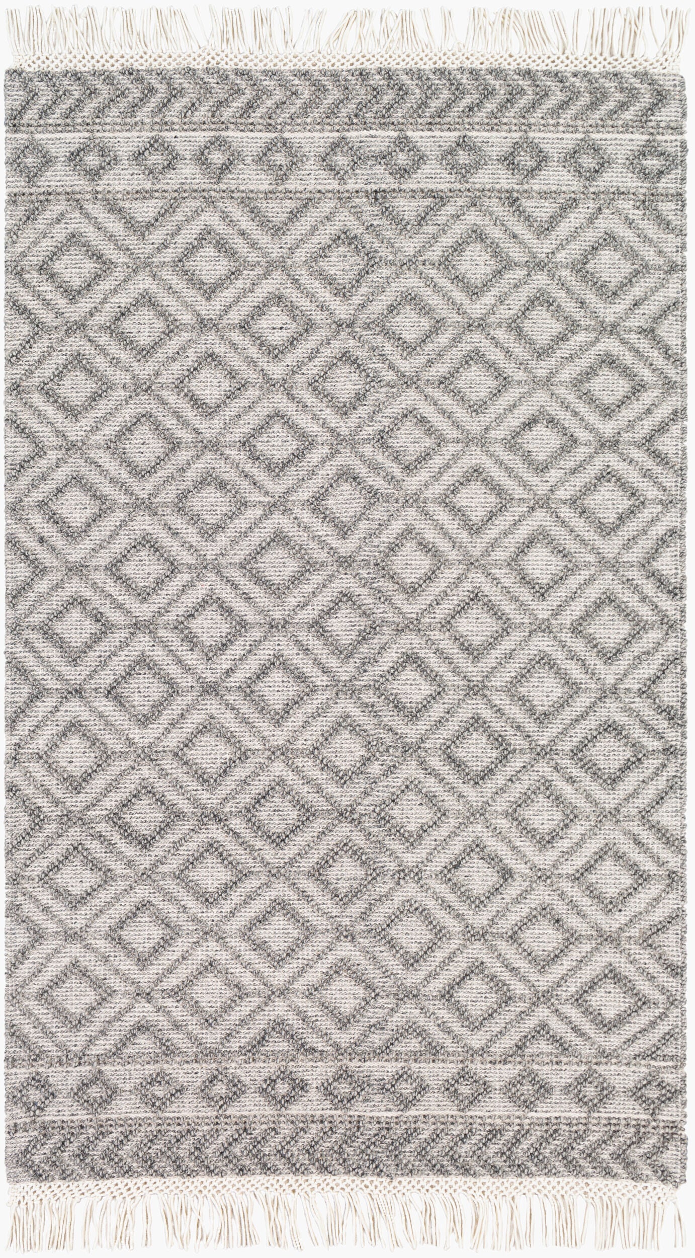 Alfombra hecha a mano Farmhouse Tassels FTS-2302 de 2,7 x 3,6 m