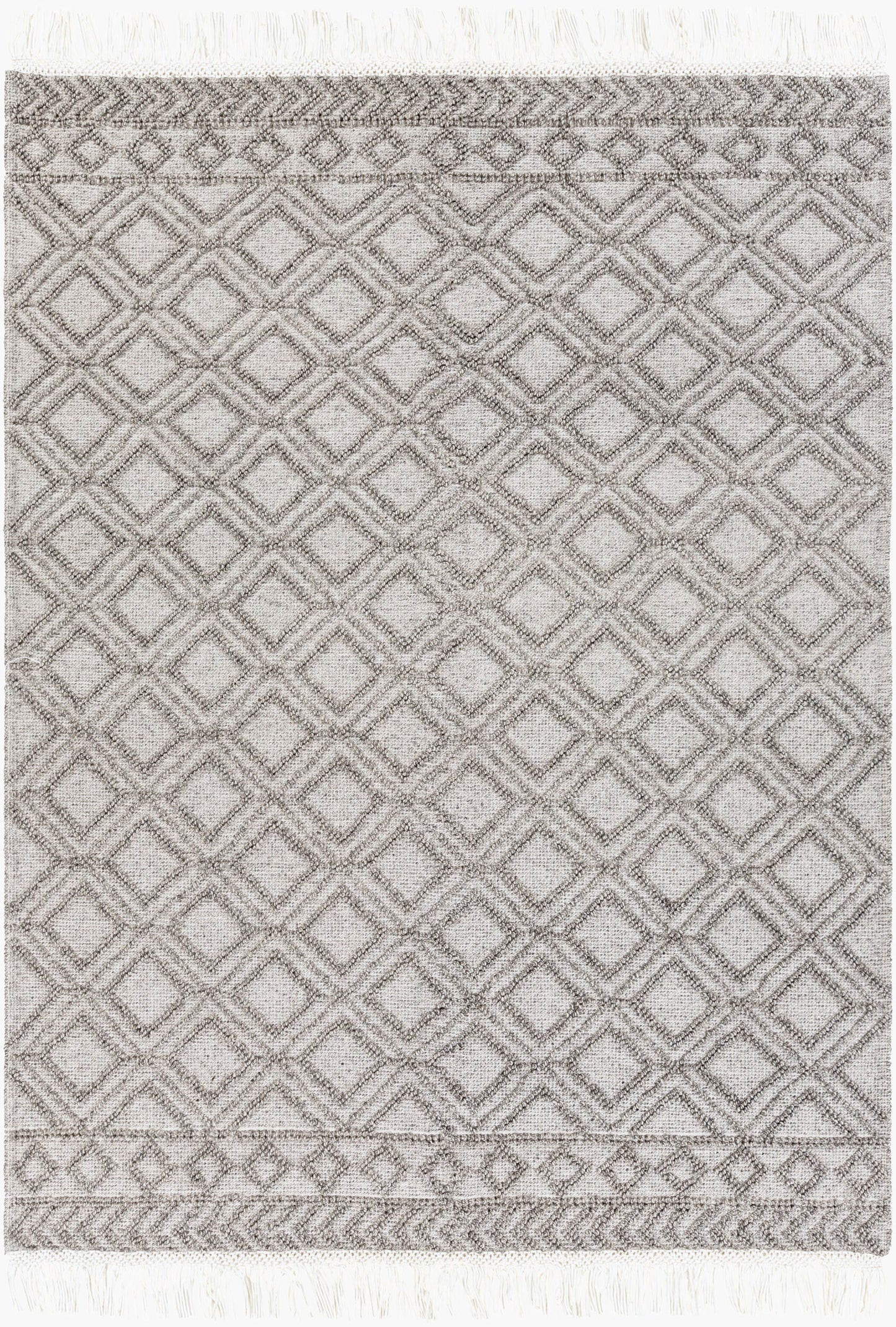 Alfombra hecha a mano con borlas de granja FTS-2302 de 2,44 m x 3 m