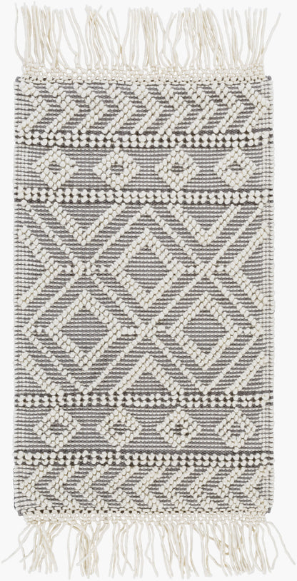 Alfombra decorativa hecha a mano con borlas de granja FTS-2303 de 2' x 3'