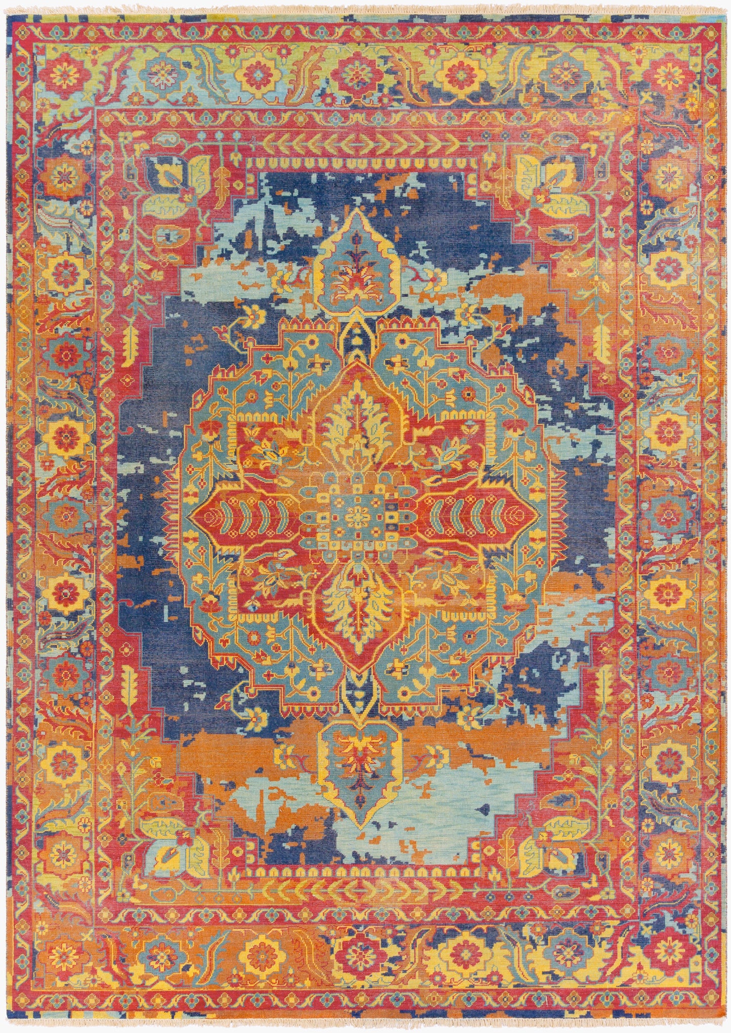 Alfombra de lana hecha a mano Festival FVL-1002 de 8' x 11'