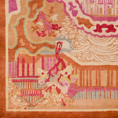 Alfombra de lana hecha a mano Geisha GES-1004 de 1,52 m x 2,44 m