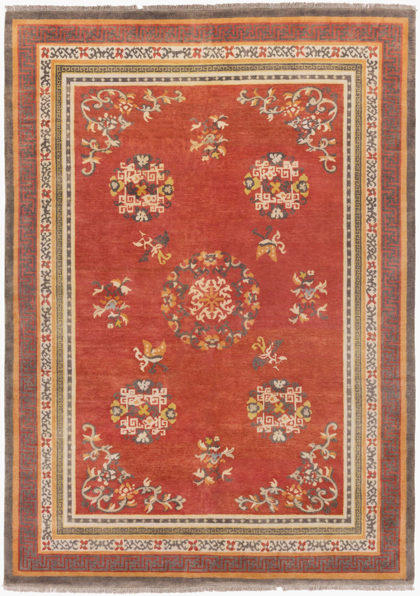 Alfombra de lana hecha a mano Geisha GES-1009 de 2,44 m x 3,34 m