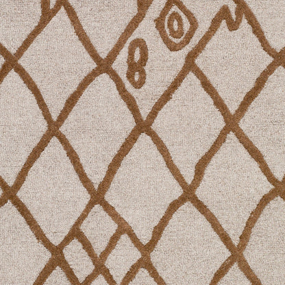 Ghana GHN-2415 Alfombra de lana hecha a mano de 2,7 x 3,6 m