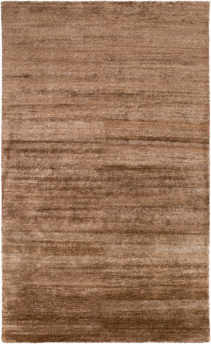 Alfombra dorada GID-5001 de 1,52 m x 2,44 m, hecha a mano, de seda sintética
