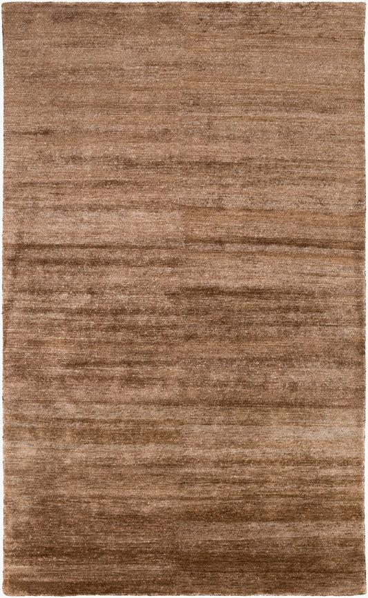 Alfombra dorada GID-5001 de 1,52 m x 2,44 m, hecha a mano, de seda sintética