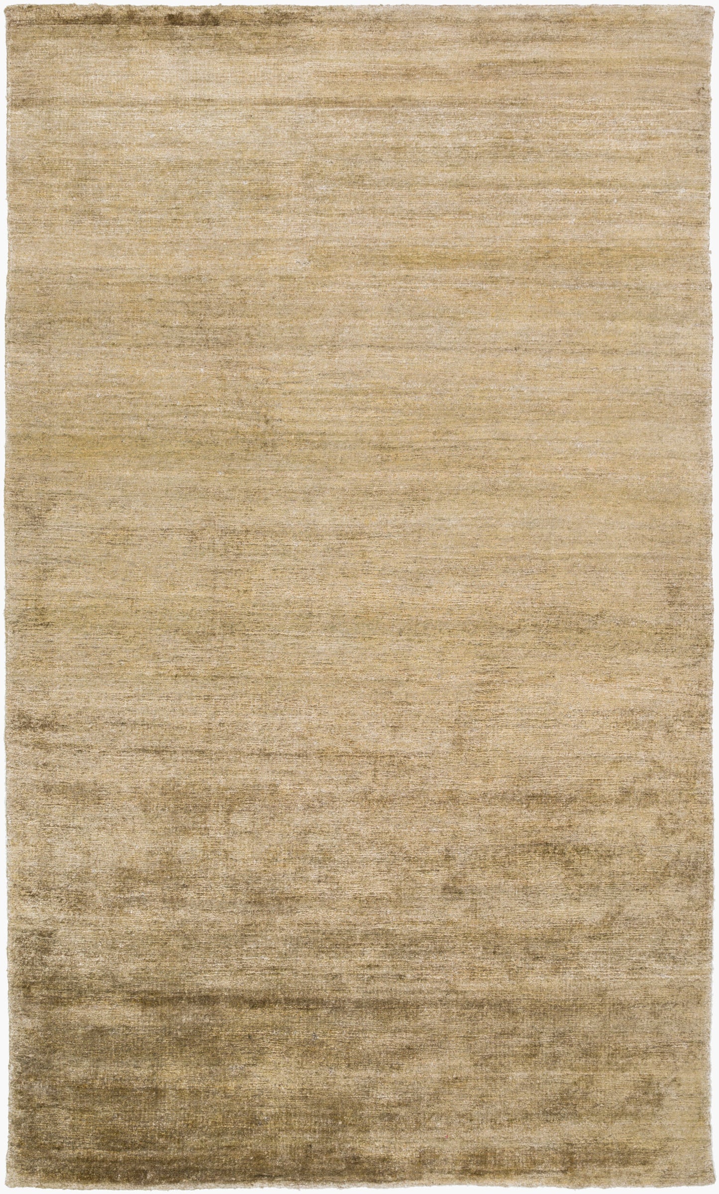 Alfombra dorada GID-5005 de 1,52 m x 2,44 m, hecha a mano, de seda sintética