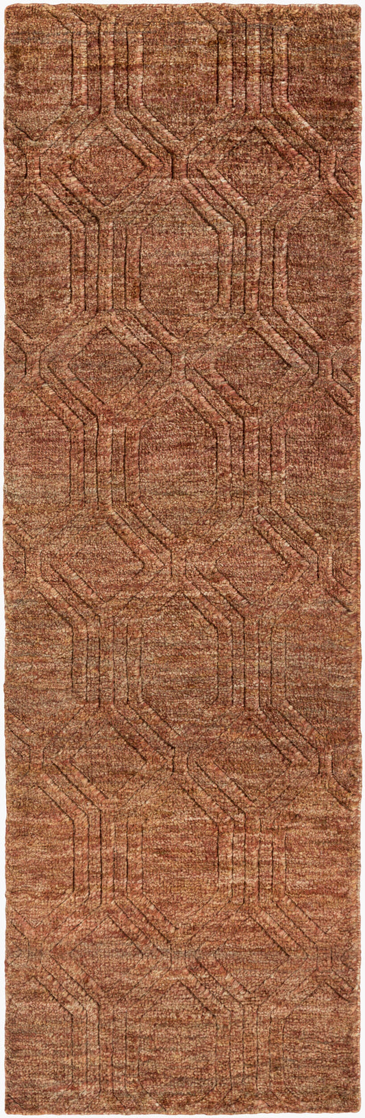 Galloway GLO-1006 8ft Runner Handmade Jute Runner Rug