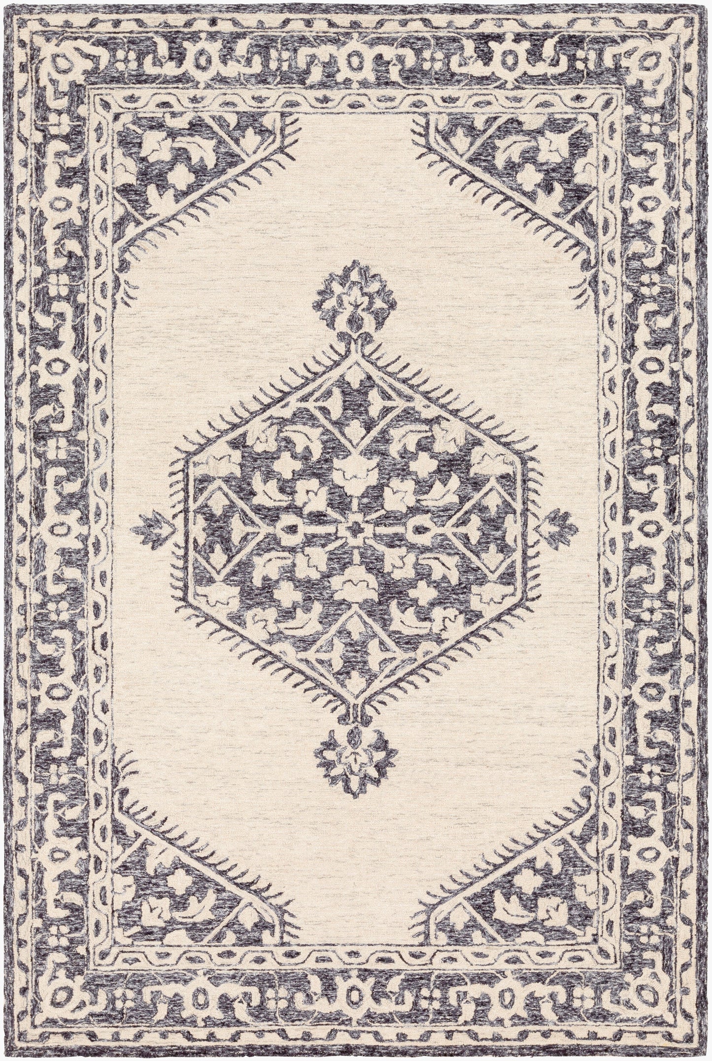 Alfombra decorativa de lana hecha a mano Granada GND-2305 de 2' x 3'