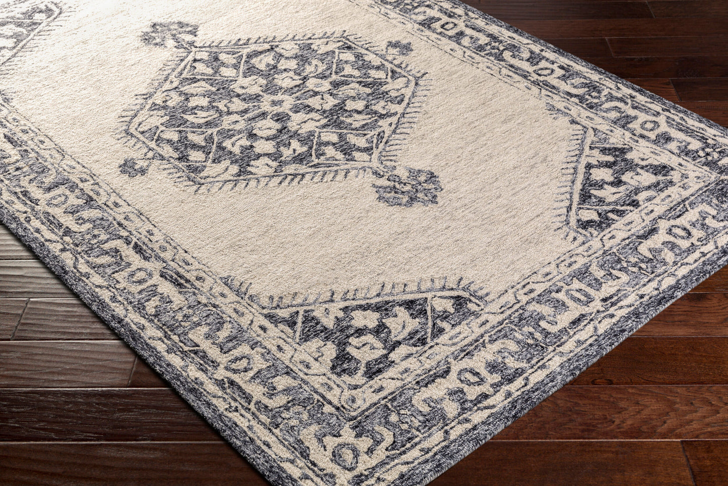 Alfombra decorativa de lana hecha a mano Granada GND-2305 de 2' x 3'