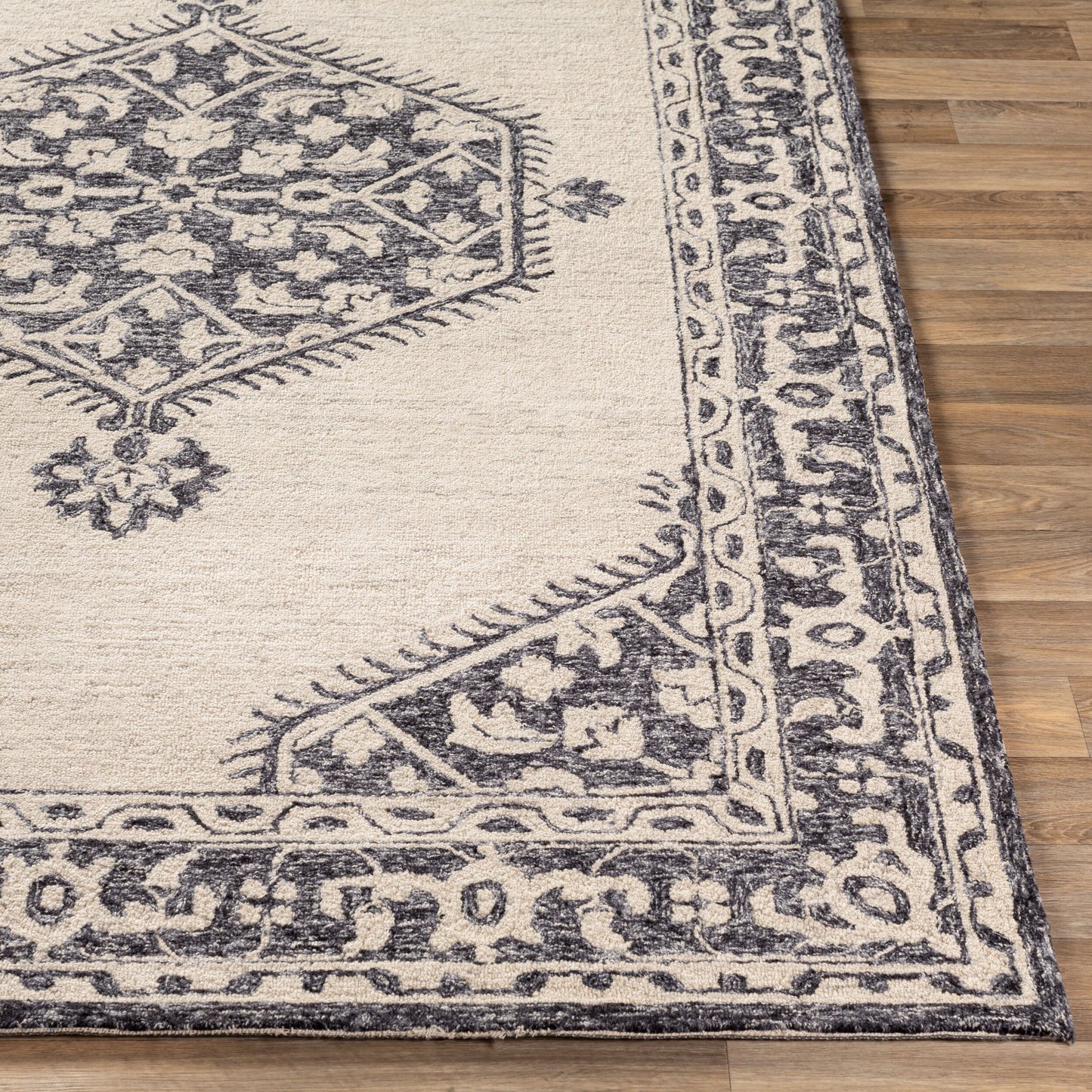 Alfombra decorativa de lana hecha a mano Granada GND-2305 de 2' x 3'