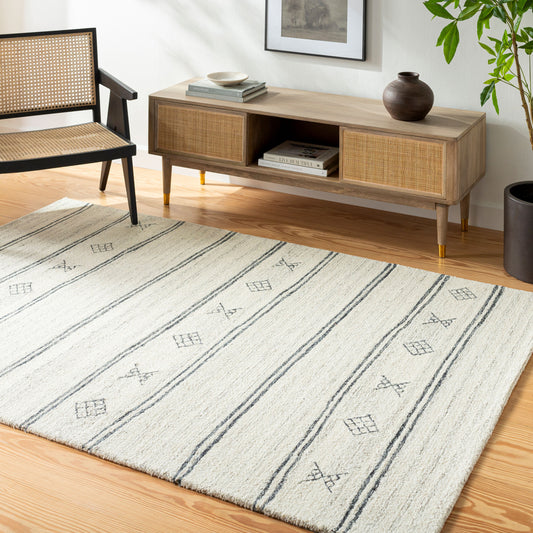 Alfombra decorativa de lana hecha a mano Granada GND-2351 de 2' x 3'