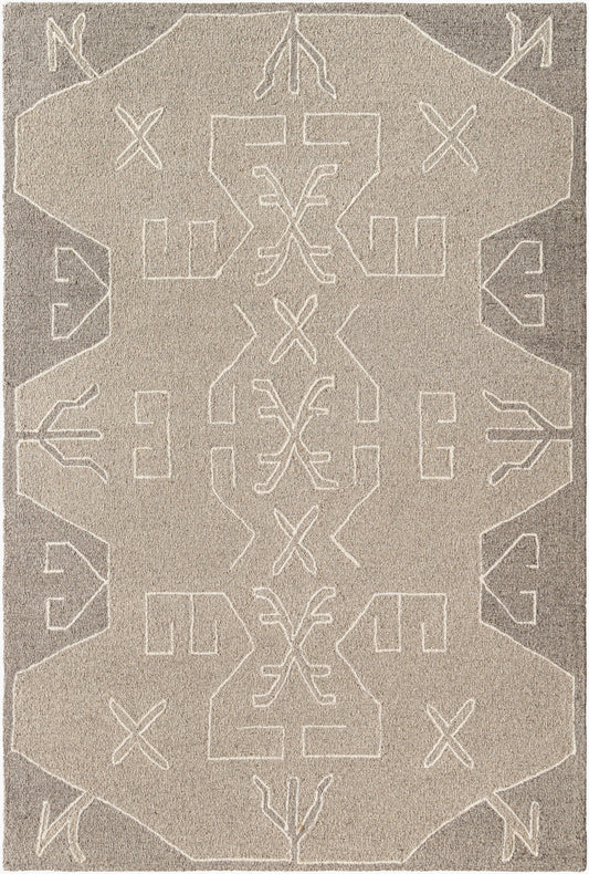 Alfombra decorativa de lana hecha a mano Granada GND-2352 de 2' x 3'