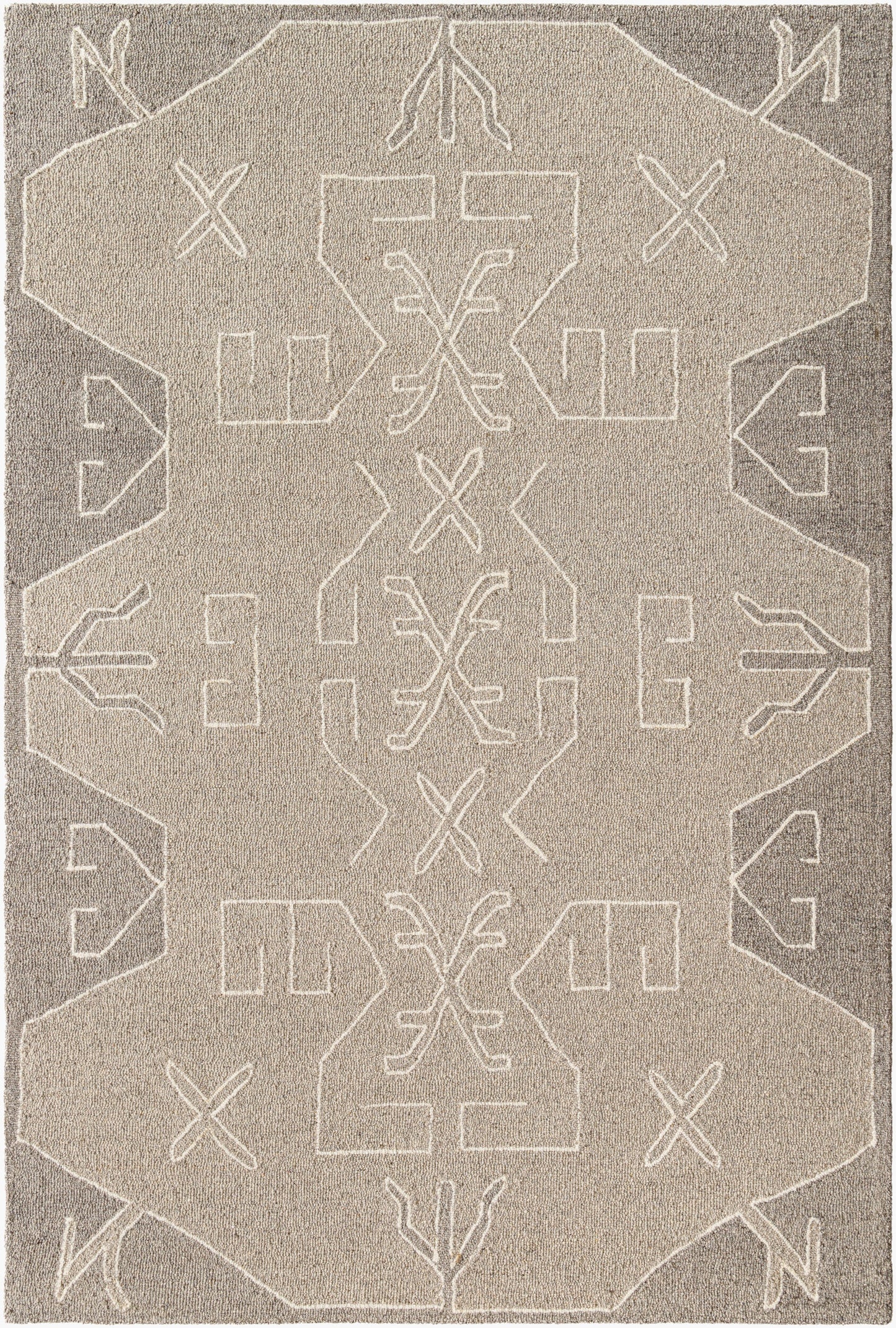 Alfombra de lana hecha a mano Granada GND-2352 de 2,7 x 3,6 m