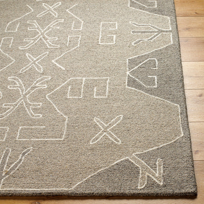 Alfombra decorativa de lana hecha a mano Granada GND-2352 de 2' x 3'