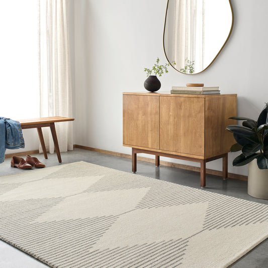 Alfombra de lana hecha a mano Granada GND-2356 de 1,52 m x 2,13 m