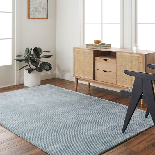 Graphite GPH-54 2' x 3' Handmade Faux Silk Accent Rug