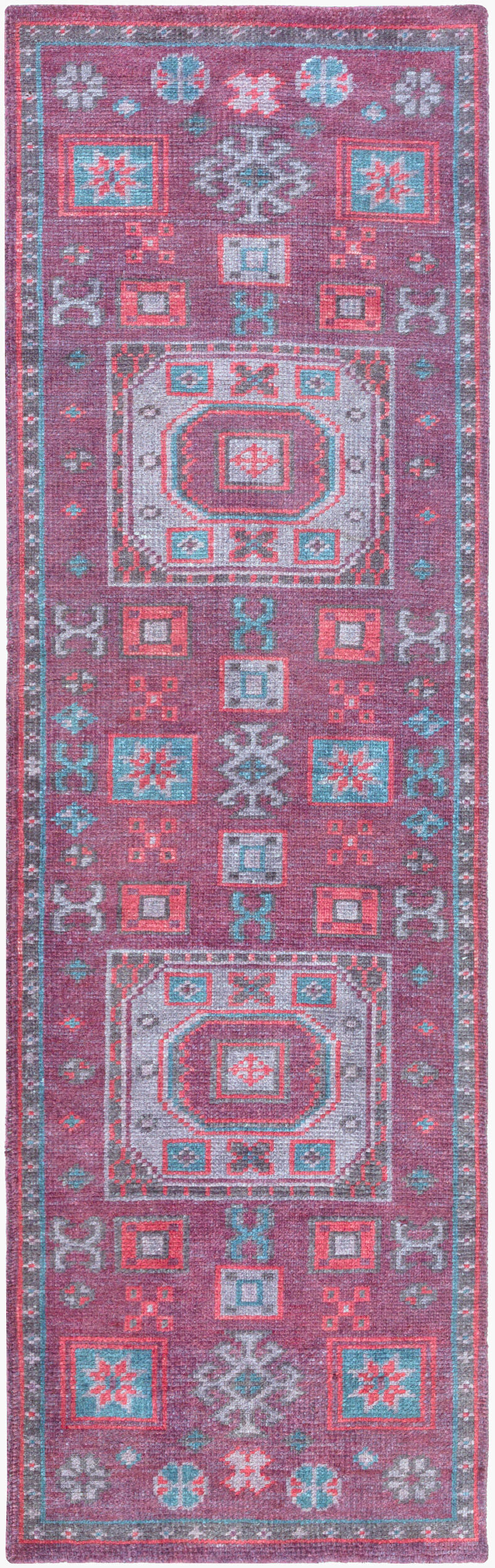 Alfombra de lana hecha a mano Greta GRT-1001 de 2,4 m