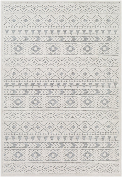 Alfombra decorativa para interior y exterior Greenwich GWC-2306, 2' x 3', tejida a máquina