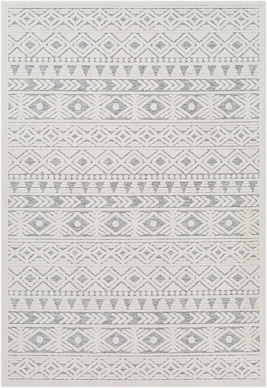 Alfombra decorativa para interior y exterior Greenwich GWC-2306, 2' x 3', tejida a máquina