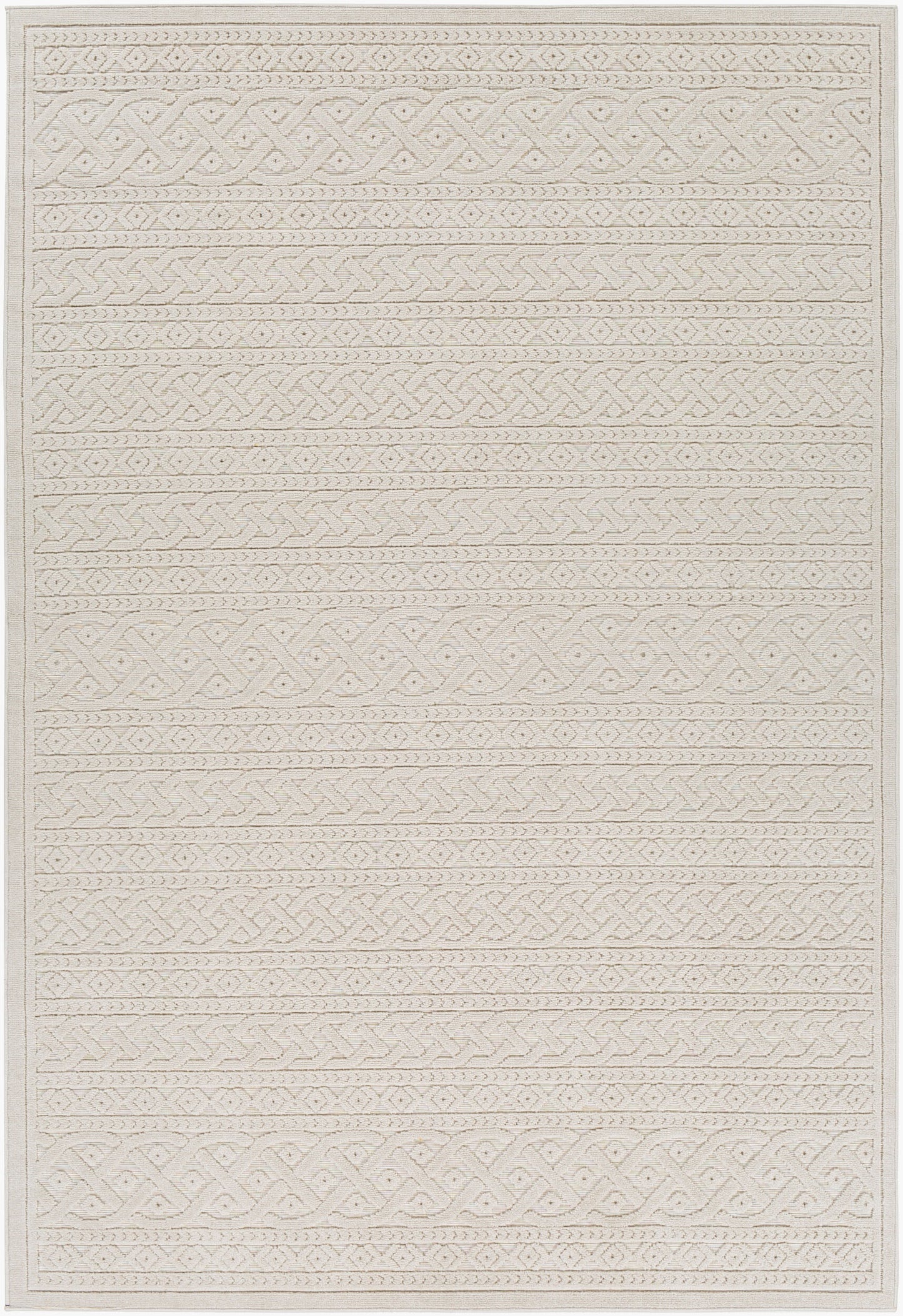 Alfombra decorativa para interior y exterior Greenwich GWC-2315 de 2' x 3', tejida a máquina