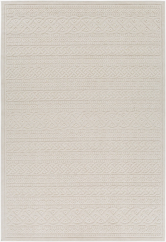 Alfombra decorativa para interior y exterior Greenwich GWC-2315 de 2' x 3', tejida a máquina