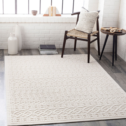Alfombra decorativa para interior y exterior Greenwich GWC-2315 de 2' x 3', tejida a máquina