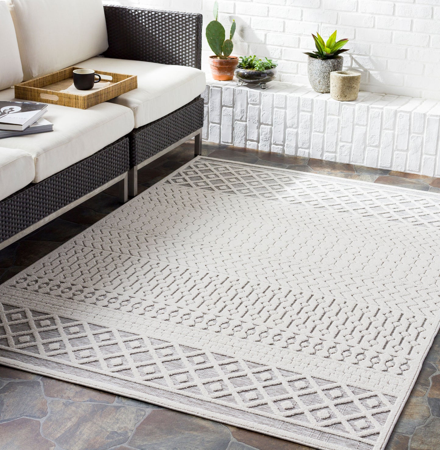 Greenwich GWC-2318 5' x 7' Machine Woven Indoor/Outdoor Area Rug