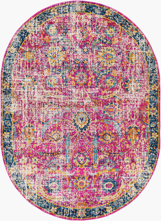 Alfombra tejida a máquina ovalada Harput HAP-1013 de 1,83 m x 2,74 m