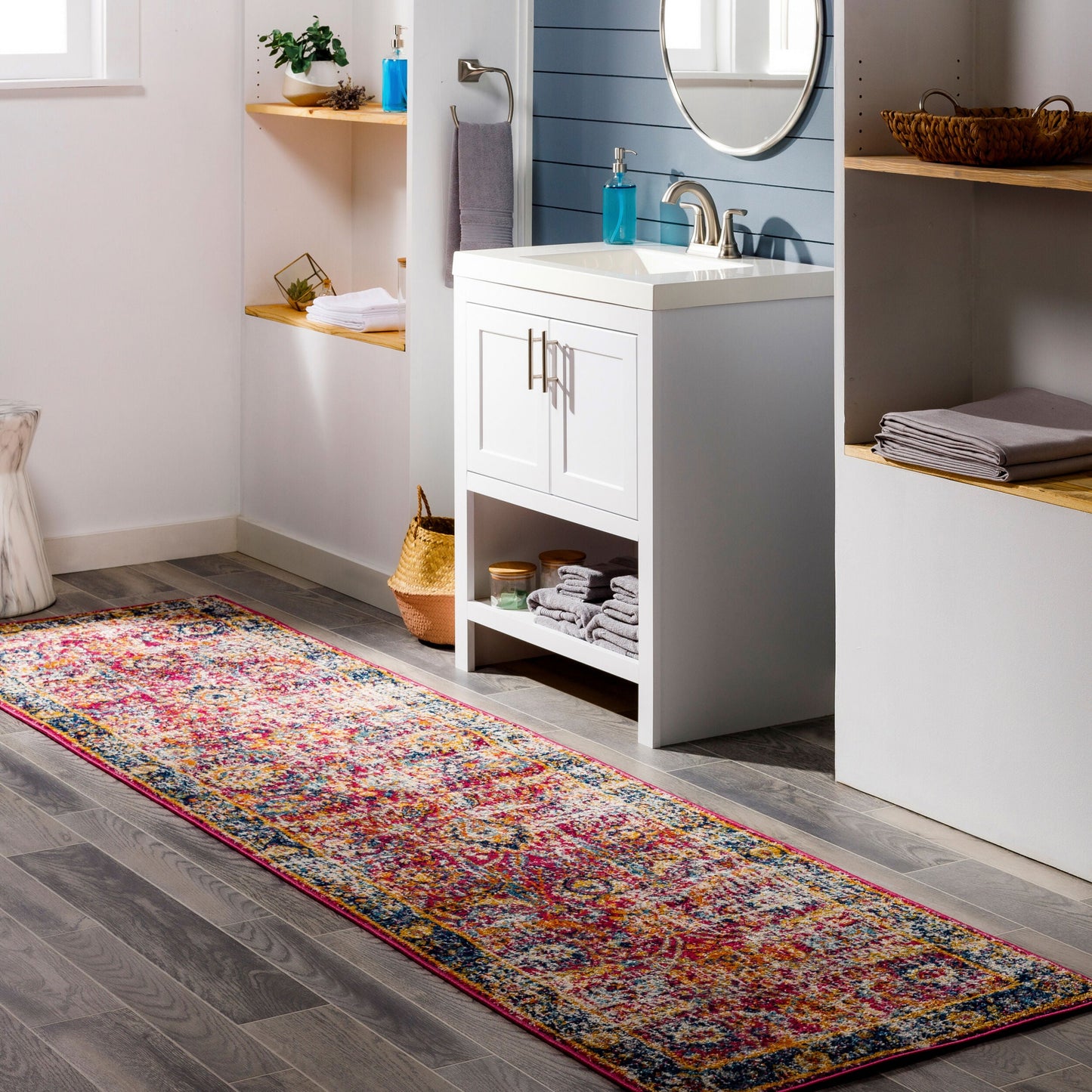 Harput HAP-1013 7ft Runner Machine Woven Runner Rug