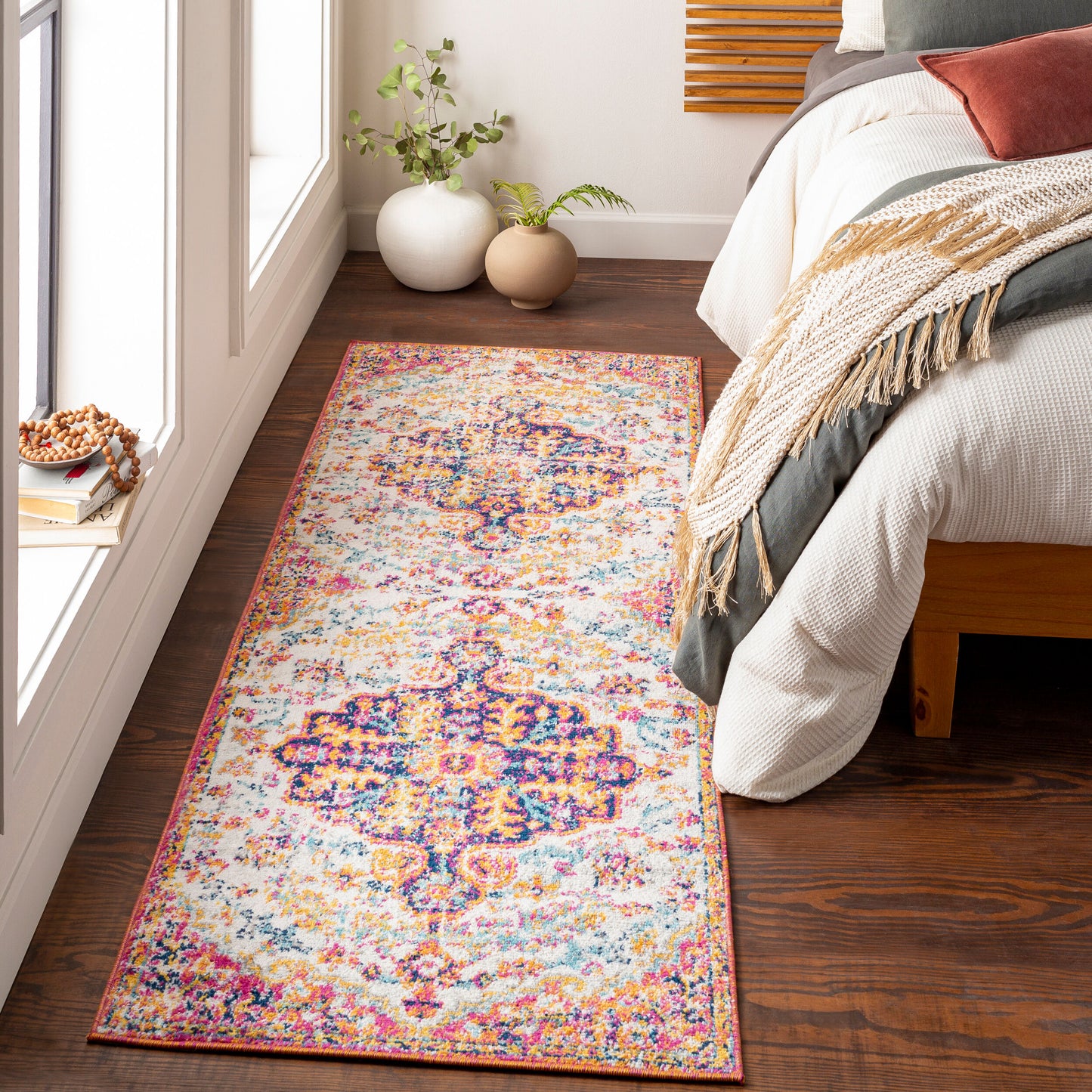 Harput HAP-1066 7ft Runner Machine Woven Runner Rug