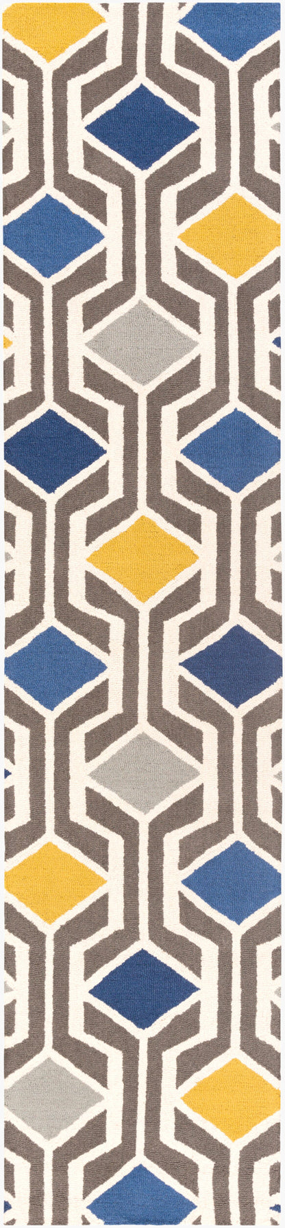 Hilda HDA-2385 Alfombra de lana hecha a mano de 3 m