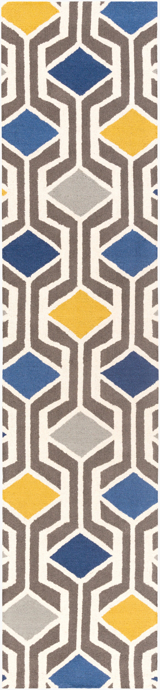 Hilda HDA-2385 Alfombra de lana hecha a mano de 3 m