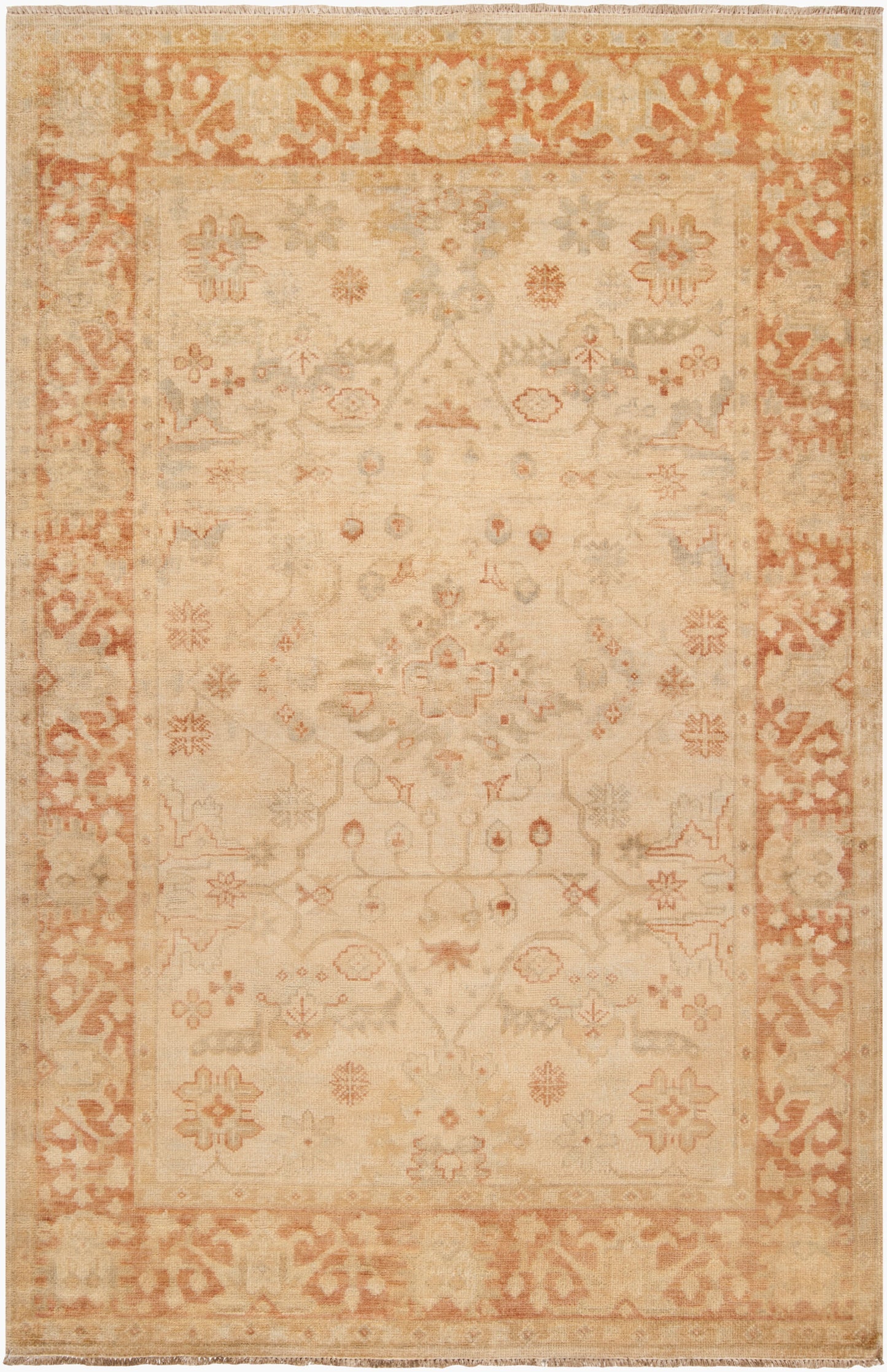 Alfombra de lana hecha a mano Hillcrest HIL-9007 de 1,52 m x 2,74 m
