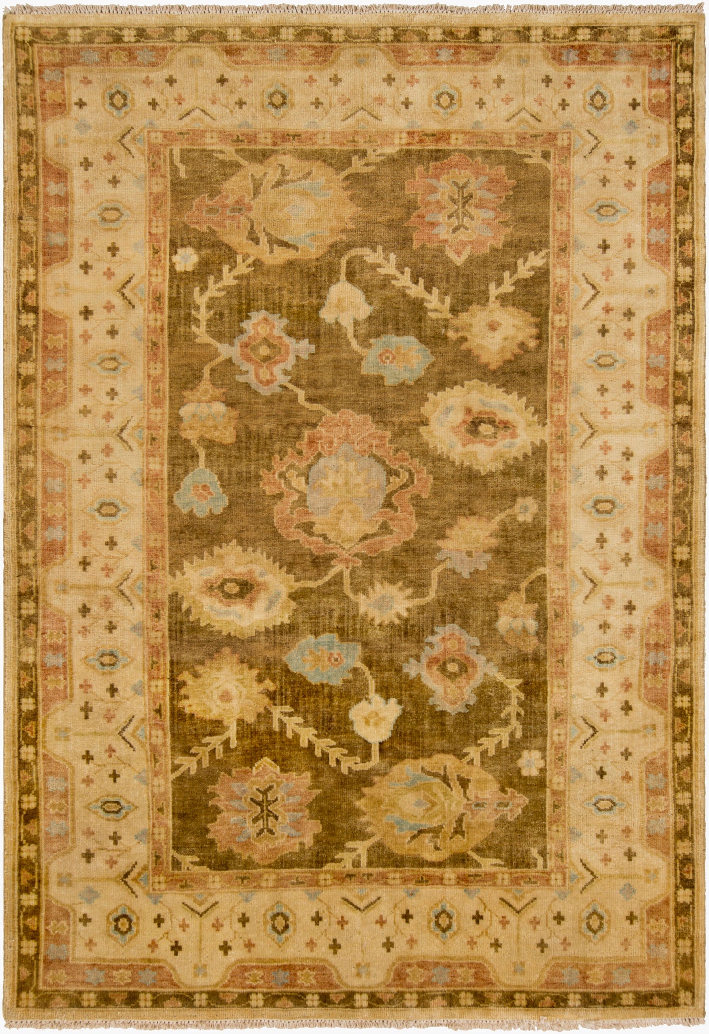 Hillcrest HIL-9027 3' x 5' Handmade Wool Accent Rug