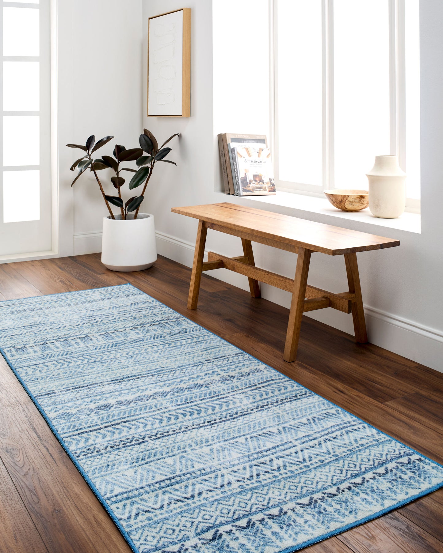 Hera HRH-2305 9' x 12' Machine Woven Washable Area Rug