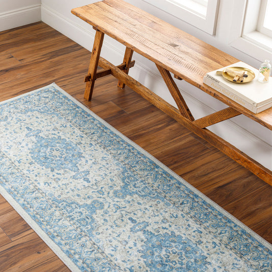 Hera HRH-2308 7ft Runner Machine Woven Washable Runner Rug