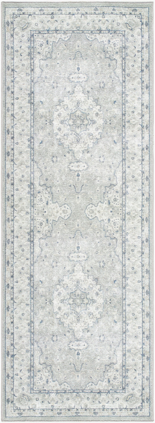Hera HRH-2309 7ft Runner Machine Woven Washable Runner Rug