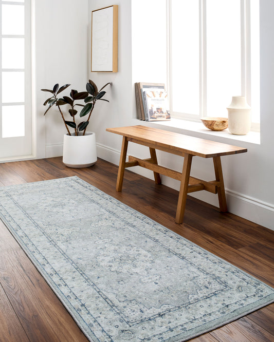Hera HRH-2309 7ft Runner Machine Woven Washable Runner Rug