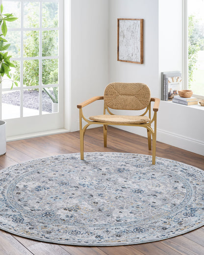 Hassler HSL-2302 8ft Round Machine Woven Area Rug